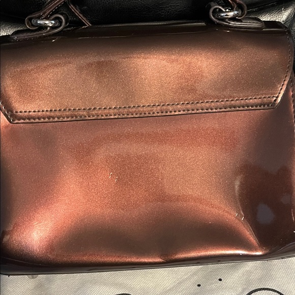 Beijo Shiny Brown Crossbody Bag - Picture 2 of 4